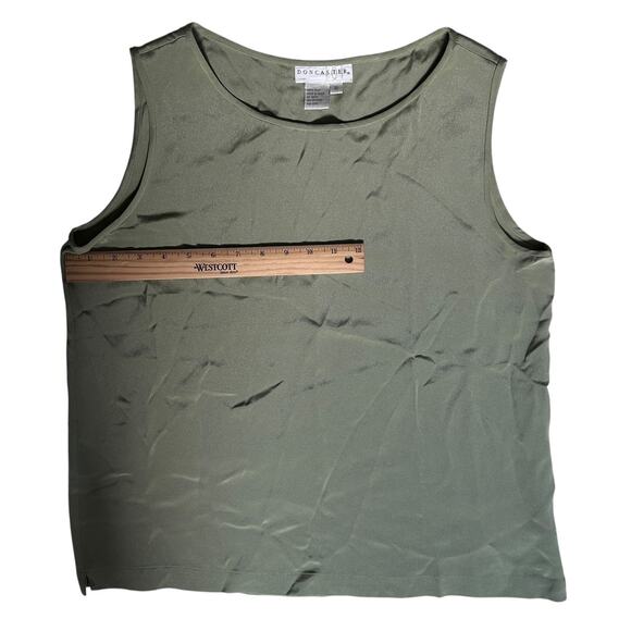 Doncaster Green 100% Silk Sleeveless Pullover Tank Top Size 10 Excellent Quality - Picture 5 of 9